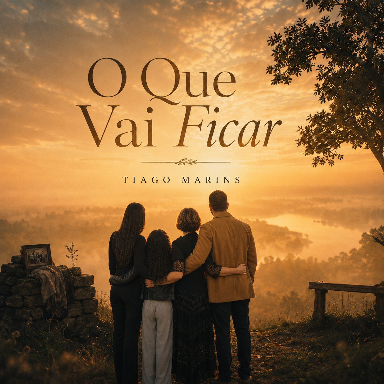 Capa da música O Que Vai Ficar, de Tiago Marins